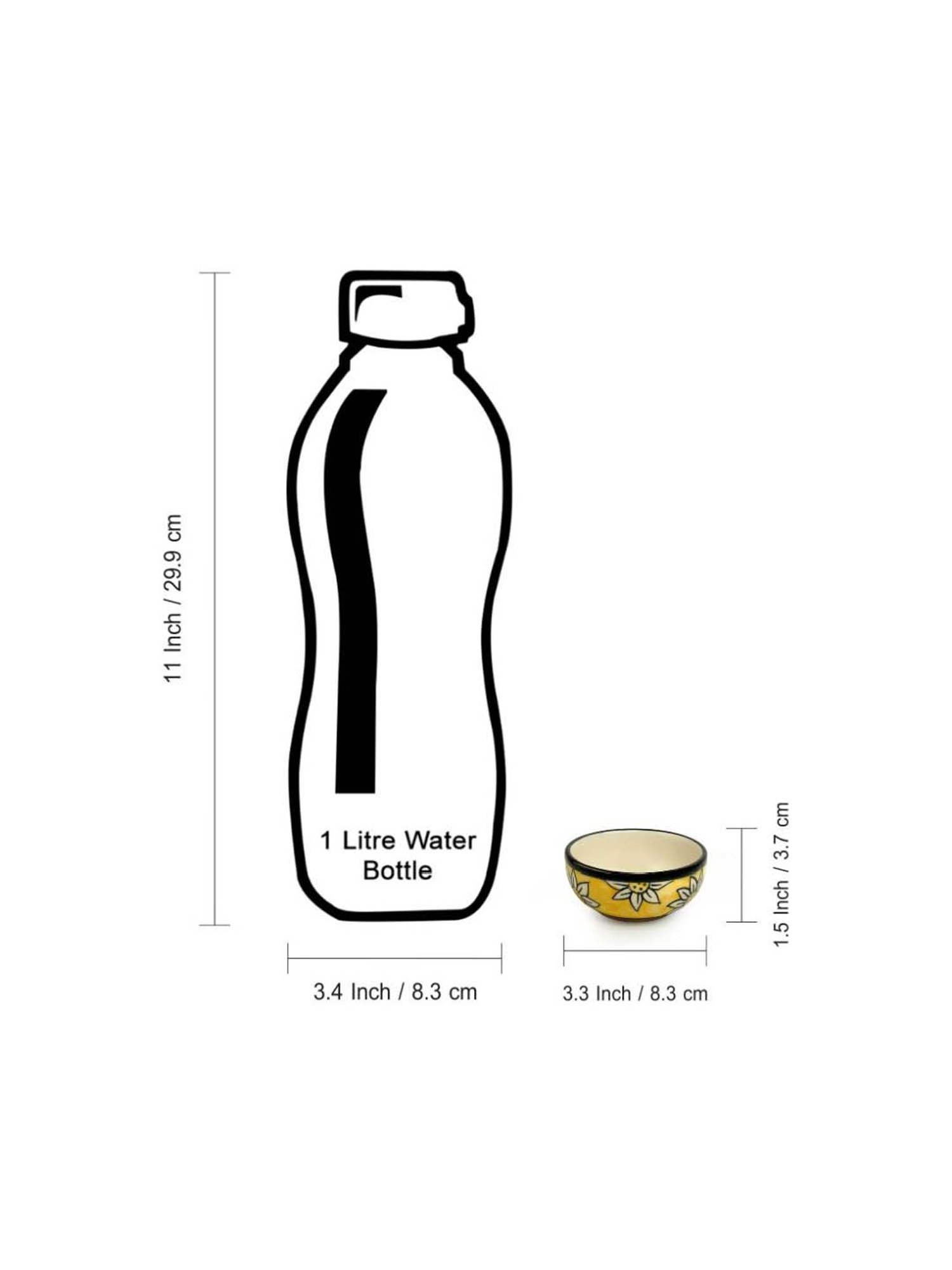 ExclusiveLane 'Californian Sunflowers' Bright Yellow & White Ceramic Chutney & Dip Bowl - Set of 2