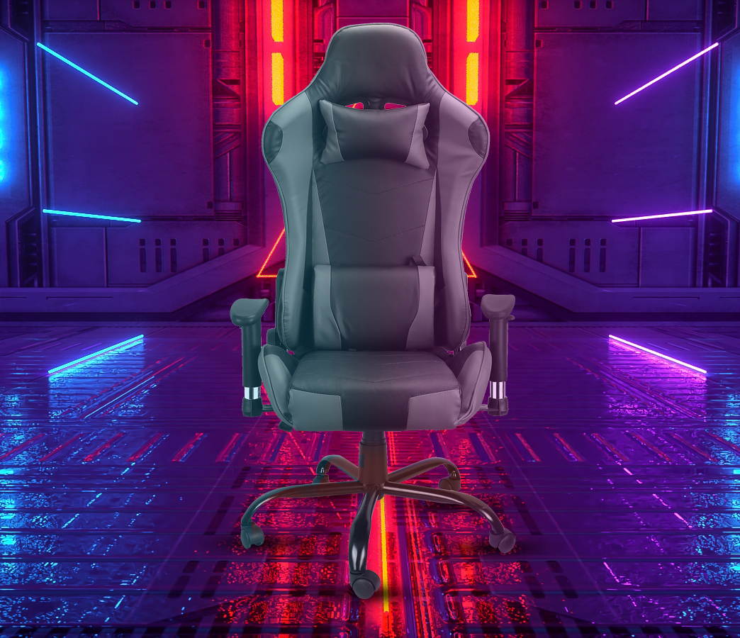 Video Gaming Chair with Headrest and Lumbar Cushion