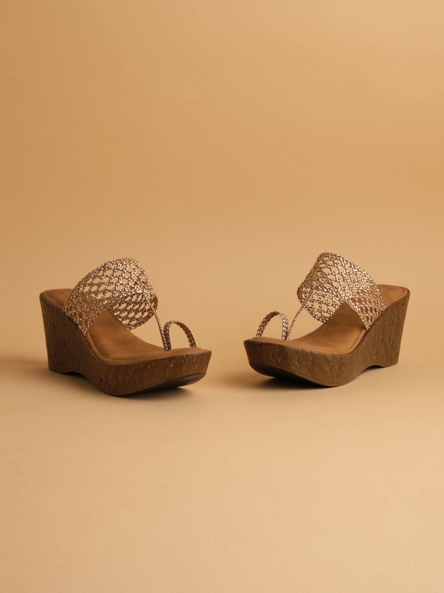 Eridani Women's Zoya Rose Gold Toe Ring Wedges