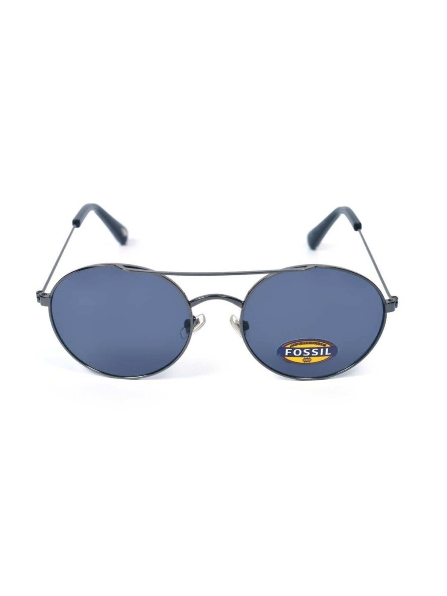 Fossil Blue Round UV Protection Sunglasses for Women