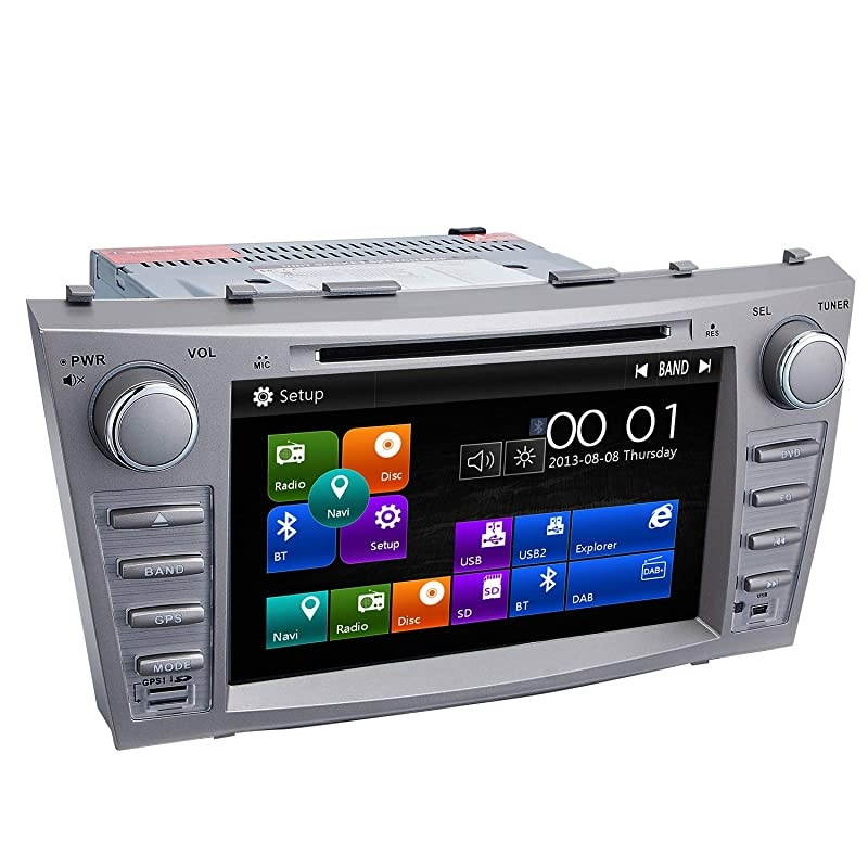 Car Stereo DVD Player-Double Din in-Dash, Multimedia Receiver with Touchscreen, Built-in Bluetooth, MP3 Player, GPS Navigation, SD, AUX Input, Radio Receiver (Function Machine)
