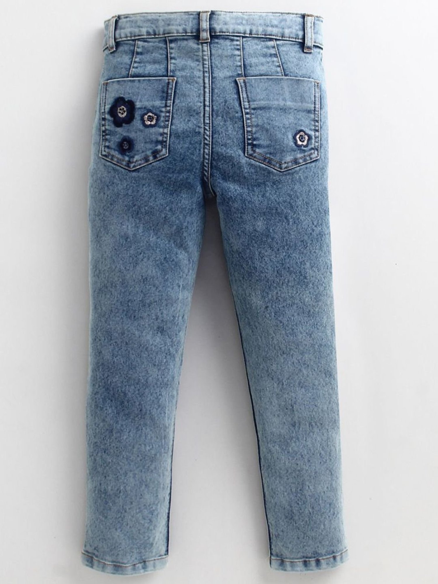 GJ baby Girls Blue Washed Jeans