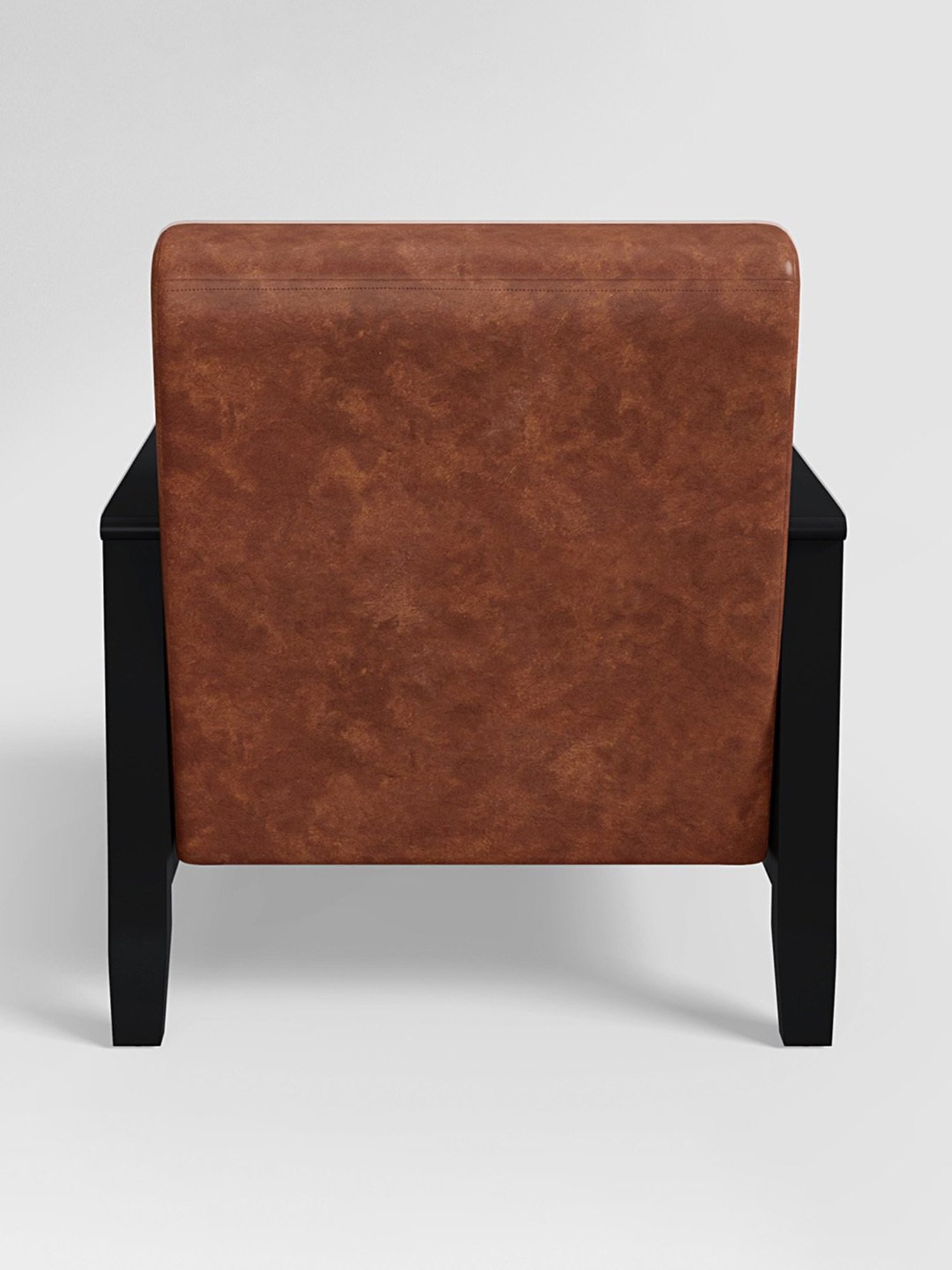 Godrej Interio Encardo Tan Wood 1 Seater Sofa