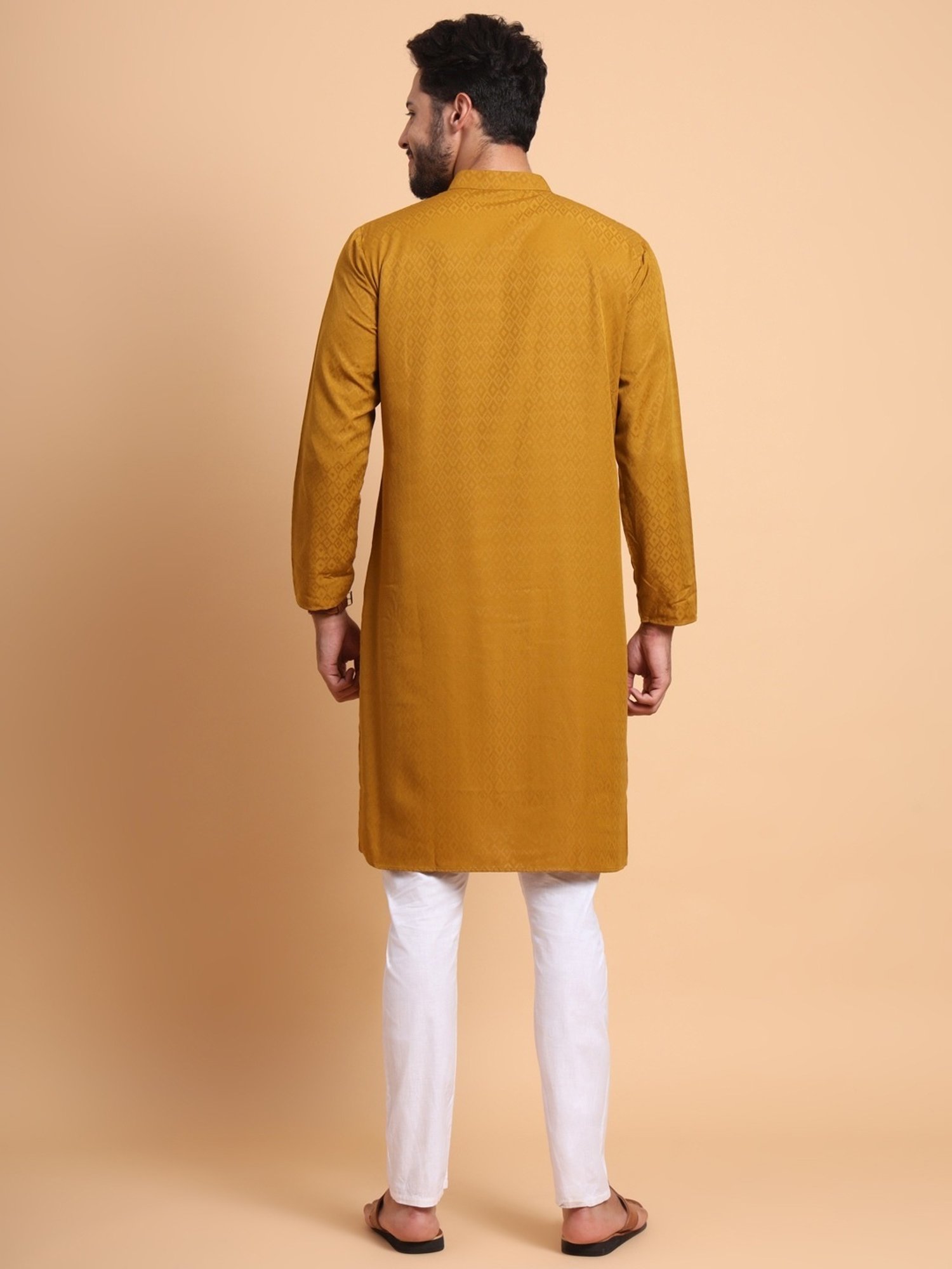 SWAGG INDIA Mustard Regular Fit Kurta