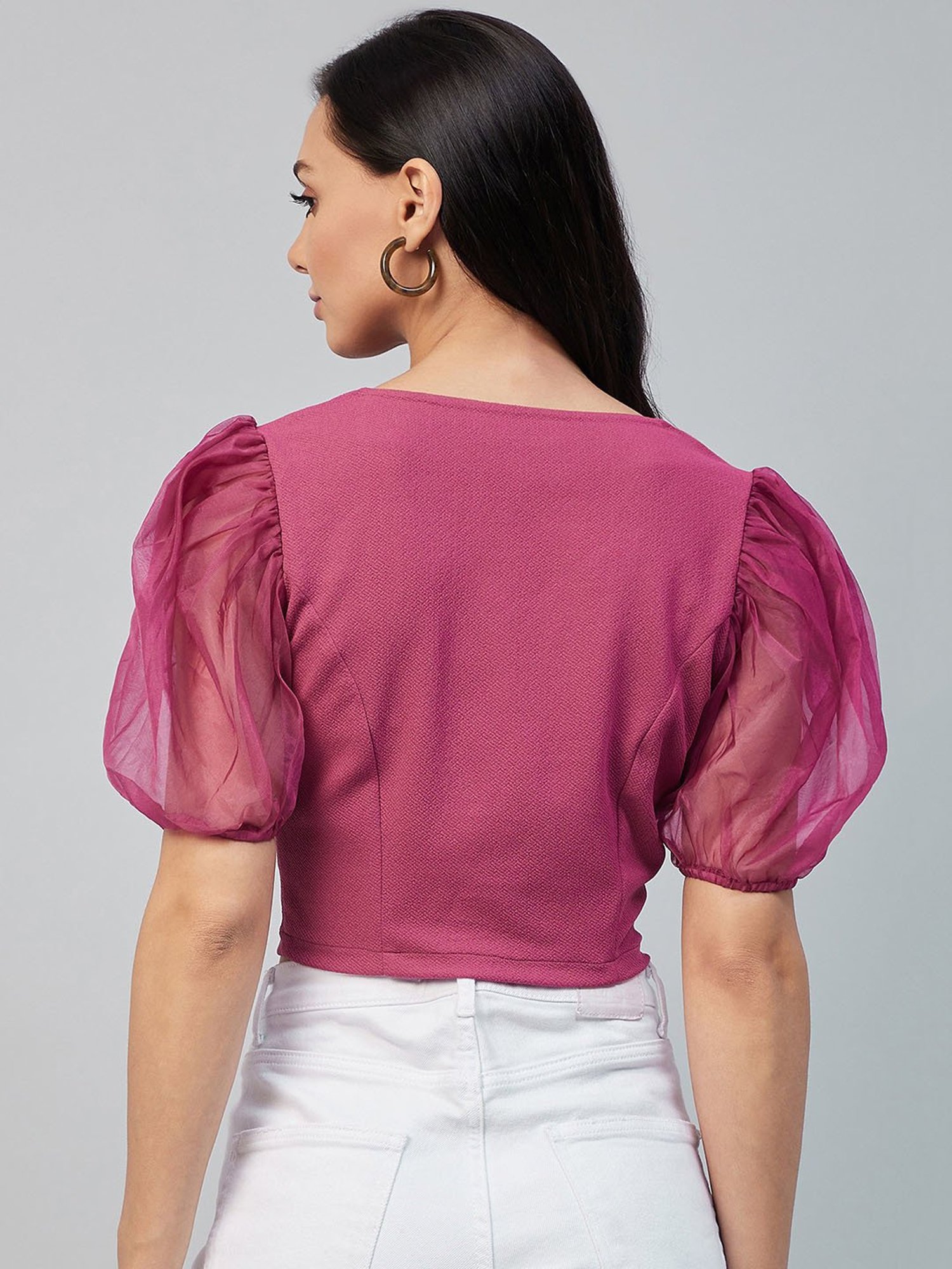 Carlton London Pink Crop Top