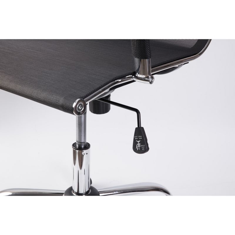 Bold Tones Mesh Swivel Office Chair with Adjustable Height and Casters, Black