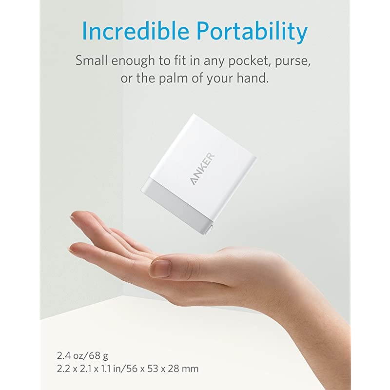 Quick Charge 30  18W 3Amp USB Wall Charger Quick Charge 20 Compatible PowerPort+ 1 for Galaxy S10S9S8EdgePlus Note 87 LG G4 HTC One A9M9 Nexus 9 iPhone iPad and More