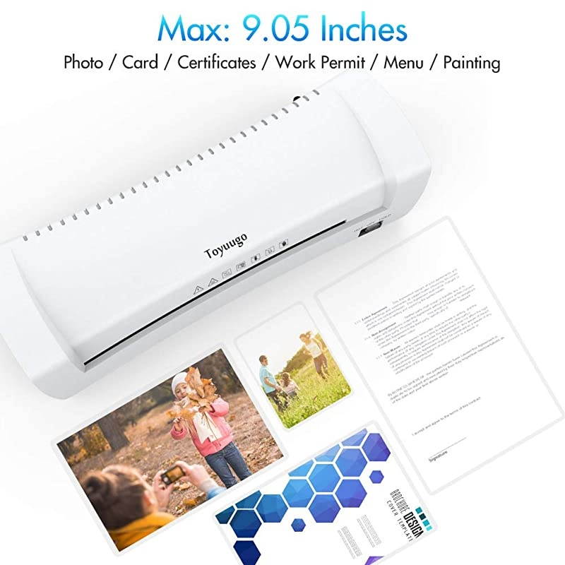 Laminator Machine Portable A4 Thermal Laminating Machine with Hot and Cold Settings AntiJAM ABS Button Fast Warmup and No Bubbles for Home Office School Including 15 Pouches