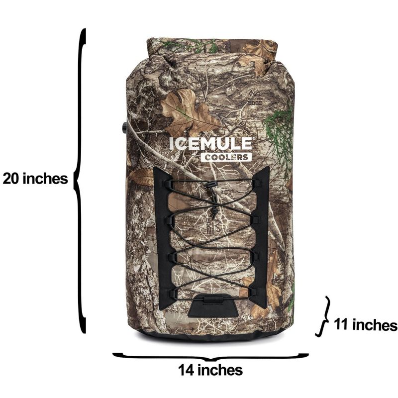 IceMule 1015-RE Pro XLarge Collapsible Portable Soft Sided Roll Top 33 Liter 24 Can Lightweight Insulated Waterproof Cooler Bag