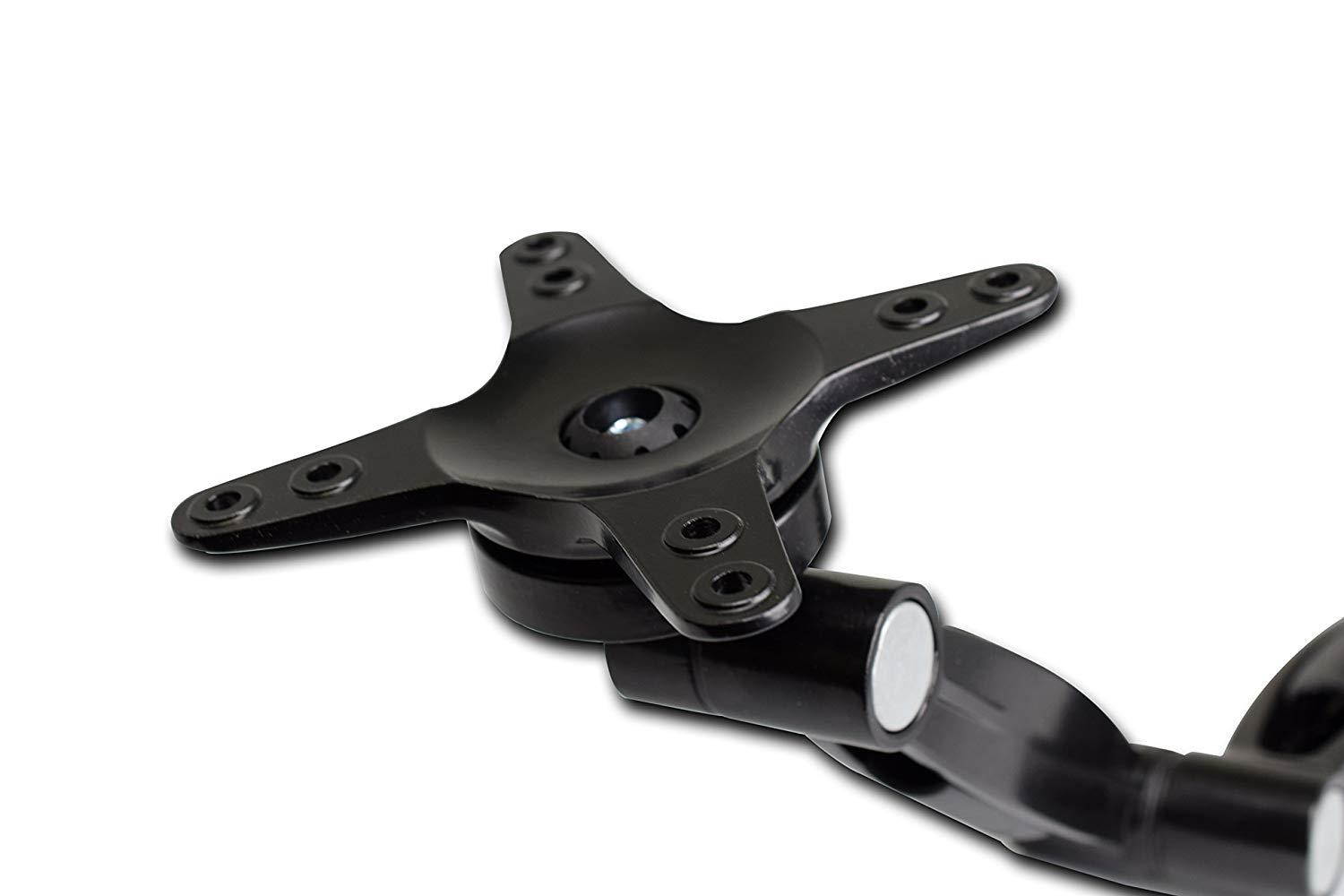 2EZ Dual Monitor Free Standing Desk Mount. Heavy Duty fully Adjustable 2/Two Screens up to 28"