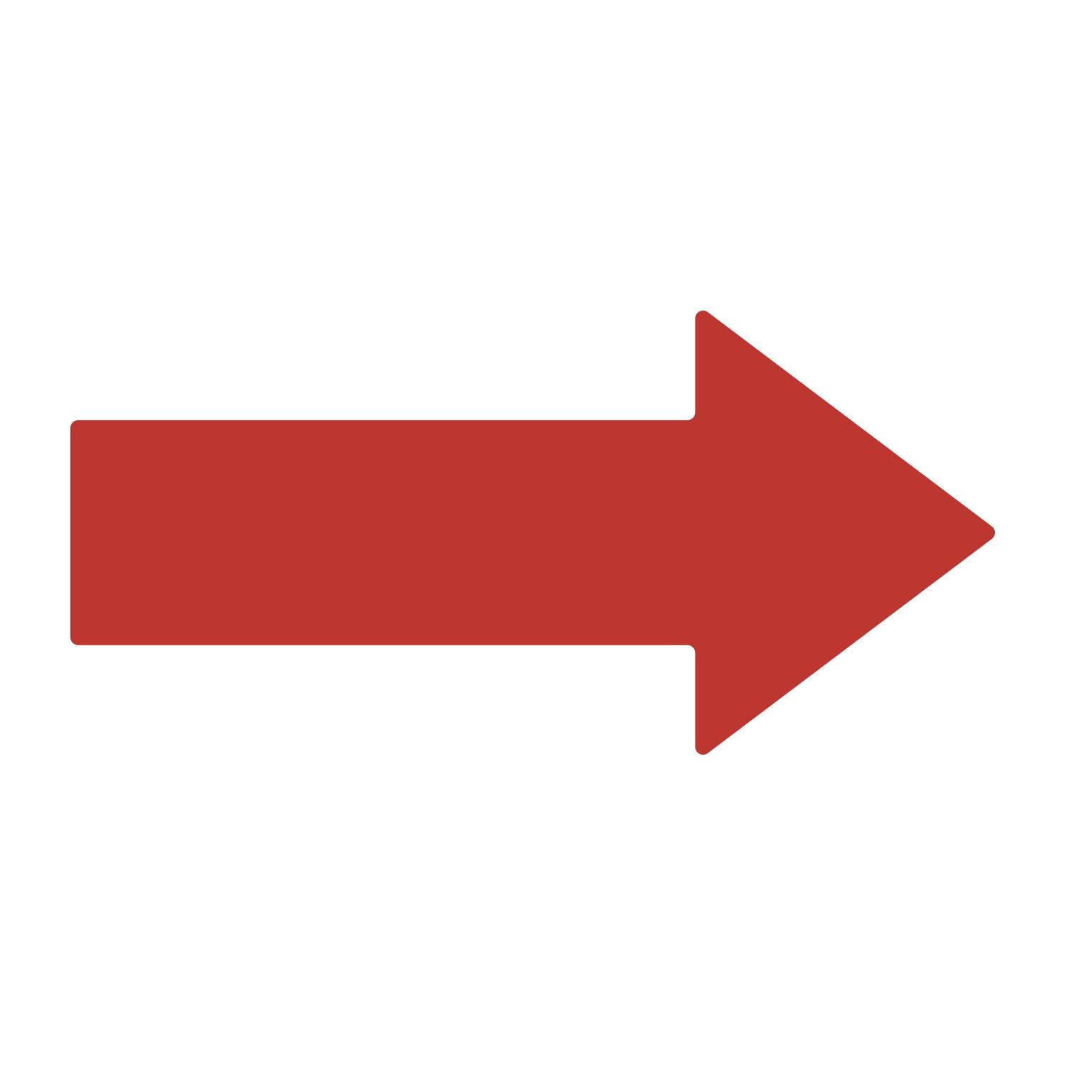 12 Inch Removable Arrow Decals - Red - Pack of 6