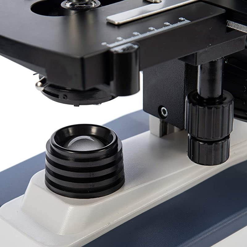 SW350T 40X-2500X Magnification, Siedentopf Head, Research-Grade Trinocular Compound Lab Microscope with Wide-Field 10X and 25X Eyepieces, Mechanical Stage, Abbe Condenser, Camera-Compatible