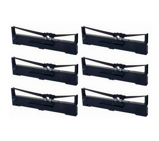 SuppliesMAX Compatible Replacement for Porelon 11983 Black Printer Ribbons (6/PK) - Equivalent to S051337