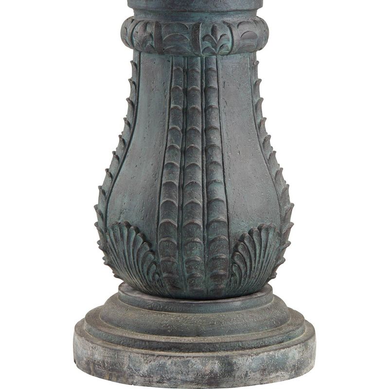 John Timberland Italian Outdoor Floor Water Fountain with Light LED 56 3/4" High 4 Tiered for Yard Garden Patio Deck Home