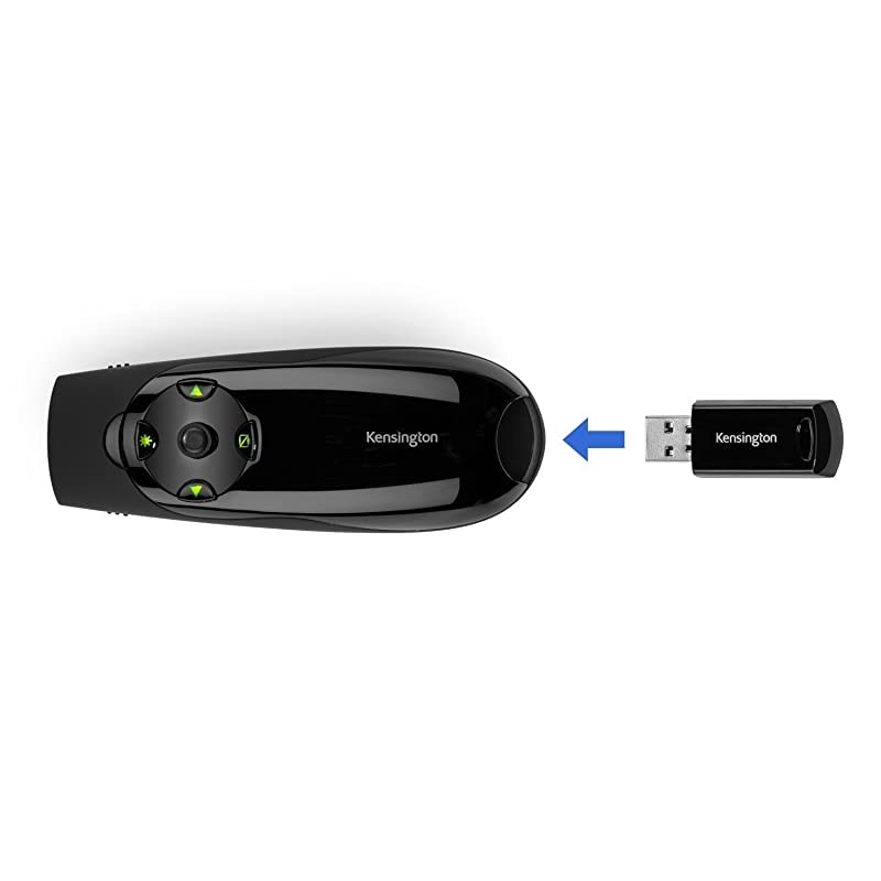 Expert Wireless Presenter with Green Laser Pointer and Cursor Control K72426AMA