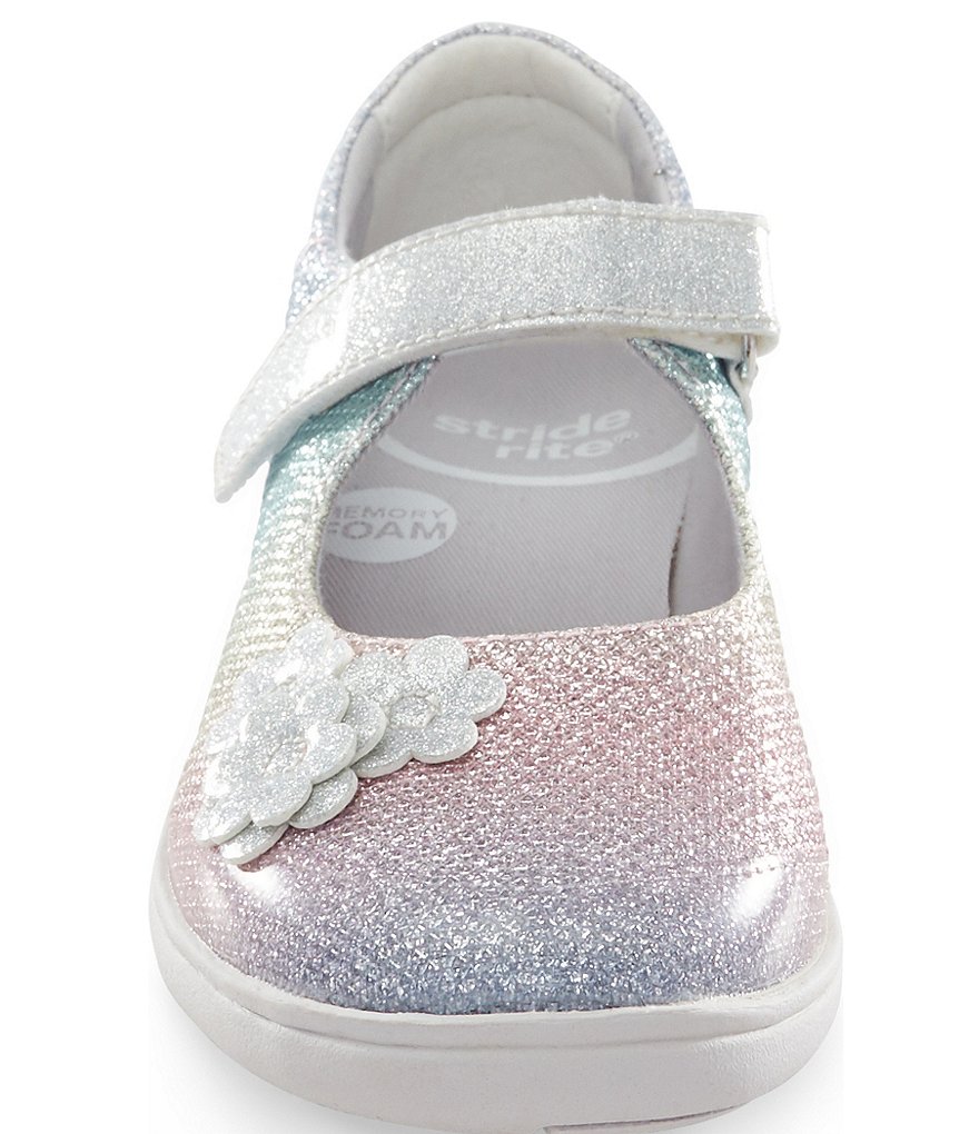 Stride Rite Girl's Holly SR Sparkle Flower Detail Mary Janes (Toddler)