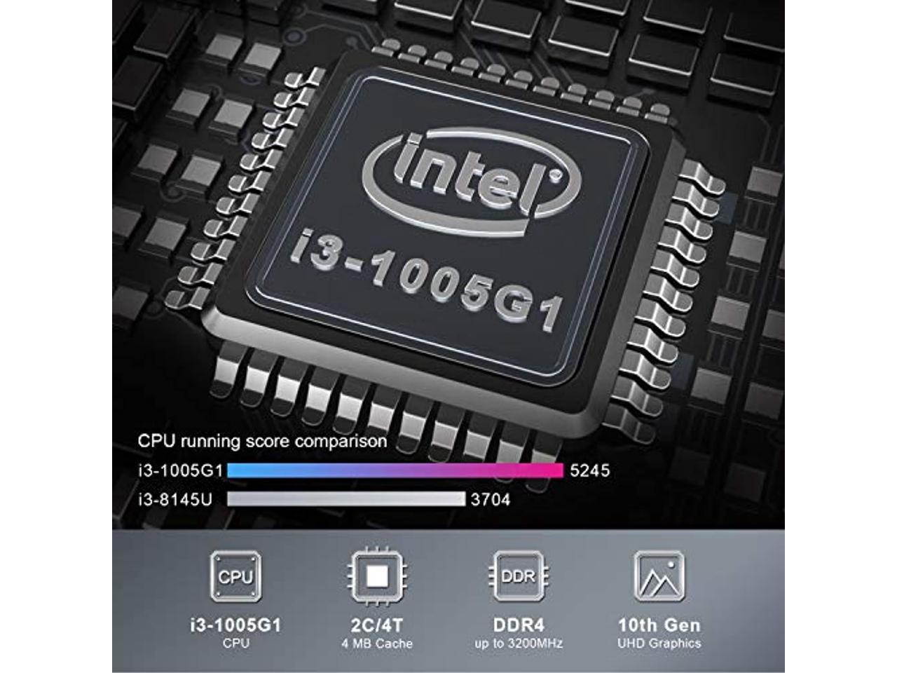 Beelink GTI10 Mini PC,10th Gen Intel i3-1005G1 (Up to 3.40 GHz) Windows 10 Pro,16GB DDR4 512GB SSD WiFi 6,Triple Display 4K Gaming Mini Desktop Computer Offiice Support Auto Power ON, WOL,RTC Wake