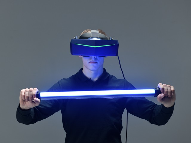 Pimax Vision 8K X VR Headset with Dual Native 4K CLPL Displays, 200 Degrees FOV, Fast-Switched Gaming RGB Pixel Matrix Panels for PC VR Steam Games Videos, USB Powered, with KDMAS earhpone