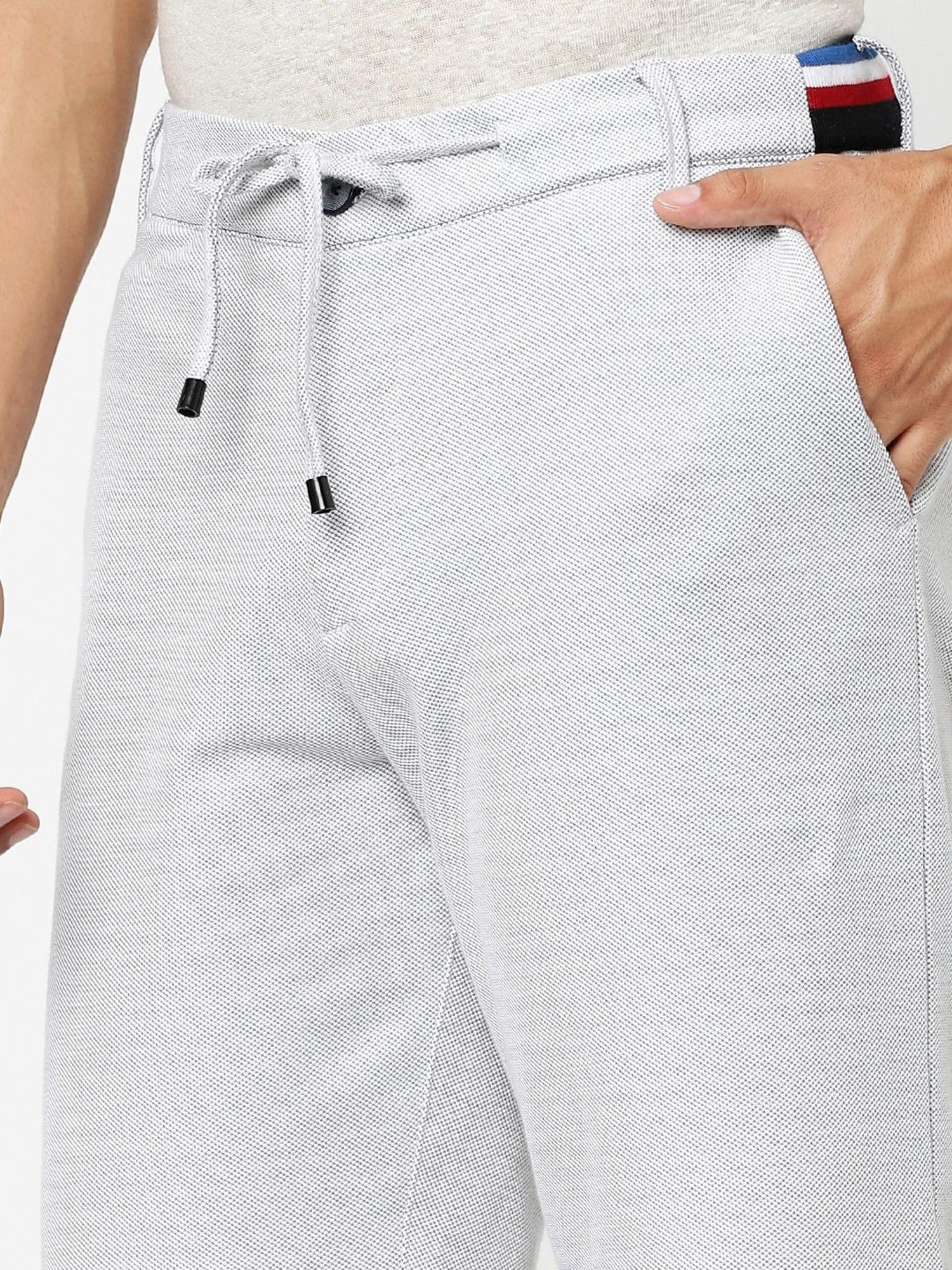 Celio* White Cotton Regular Fit Shorts