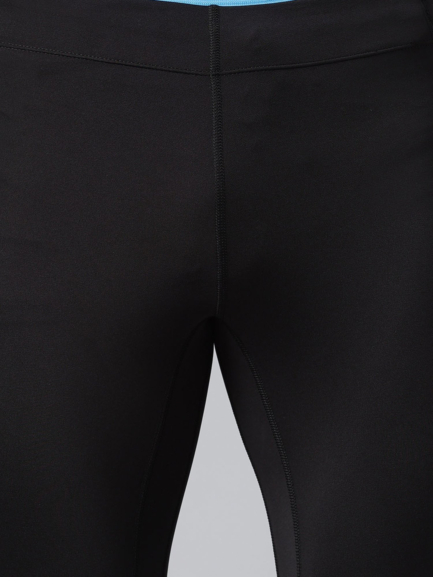 Woods Black Regular Fit Sports Tights