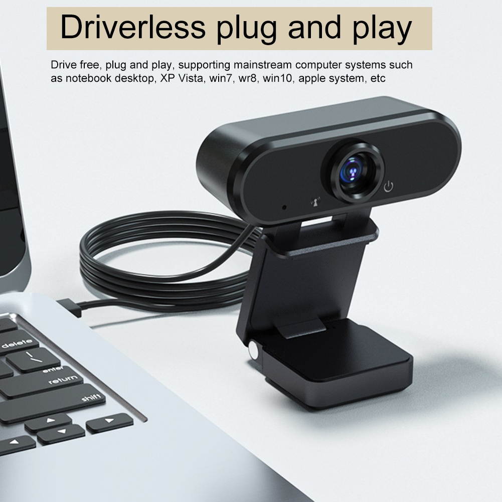 1080P HD Home Webcam Camera Auto Focus PC Desktop Computer Telecommuting Laptop