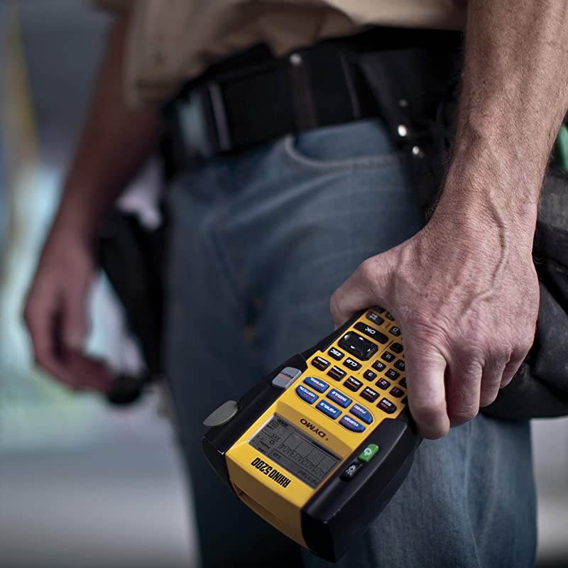 Industrial Label Maker | RhinoPRO 5200 Label Maker TimeSaving Hot Keys Prints Fast Durable Label Maker For Job Sites and HeavyDuty Labeling Jobs