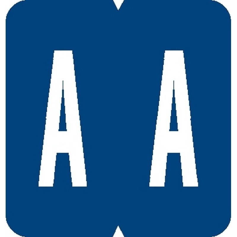 GBS Compatible "A" Labels, Laminated Stock, 1-5/16" X 1-1/4" Individual Letters - Rolls of 550
