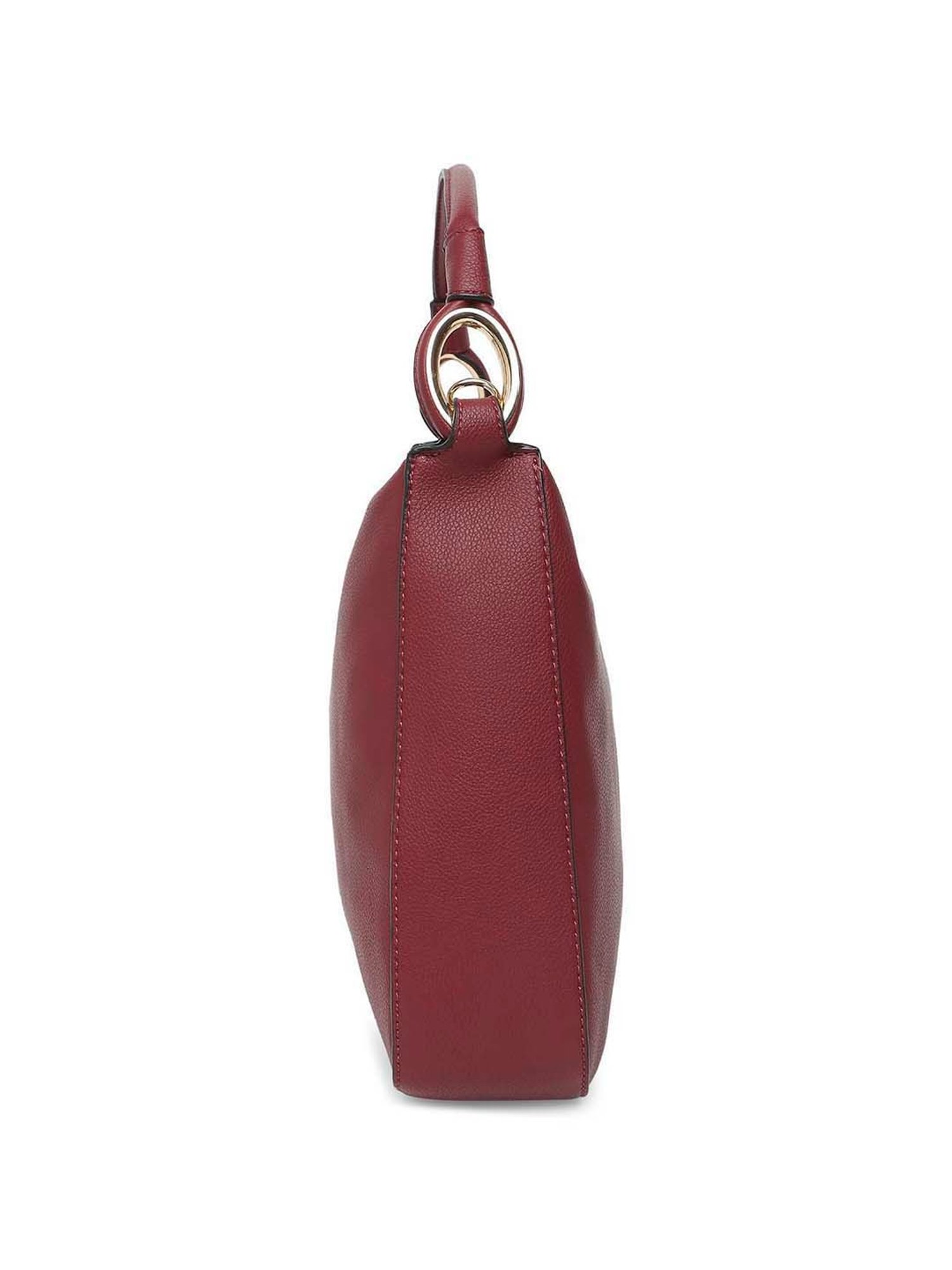 Marina Galanti Red Solid Medium Hobo Handbag
