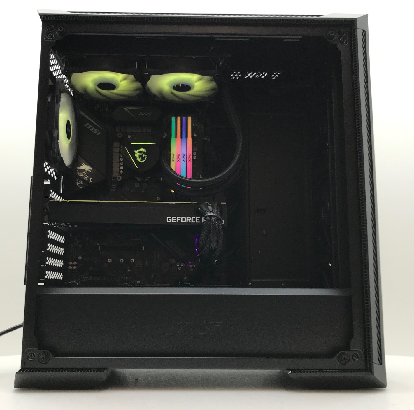 MSI GUNGNIR 100 Intel 10-Core i9-10900K 3.7GHz - Nvidia GeForce RTX 3080 10GB GDDR6X - Z490 Chipset - 2TB 7200RPM + 256GB SSD - 64GB DDR4 3000MHz - 850W - Windows 10 Gaming Desktop