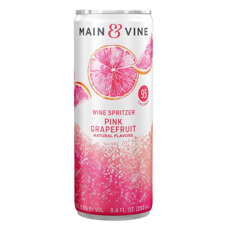 Main & Vine Pink Grapefruit Wine Spritzer - 4pk/8.4 fl oz Cans