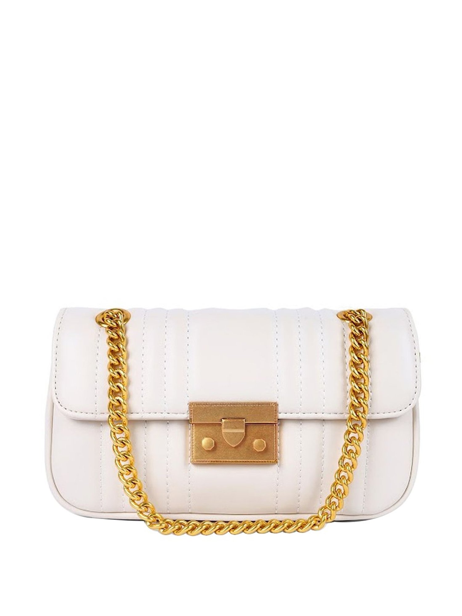 Miraggio Naomi Ivory Quilted Small Sling Handbag