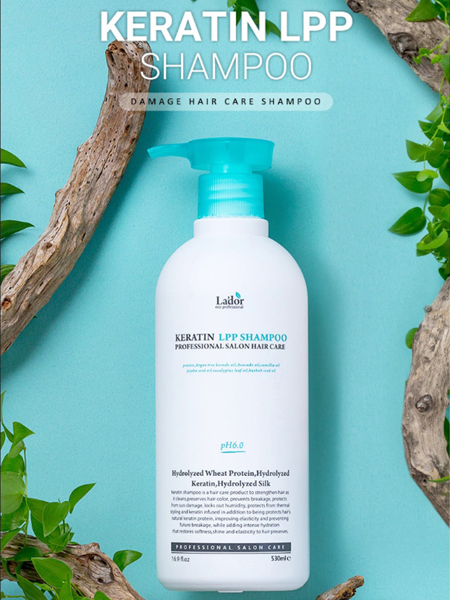 Lador Keratin LPP Shampoo - 530 ml