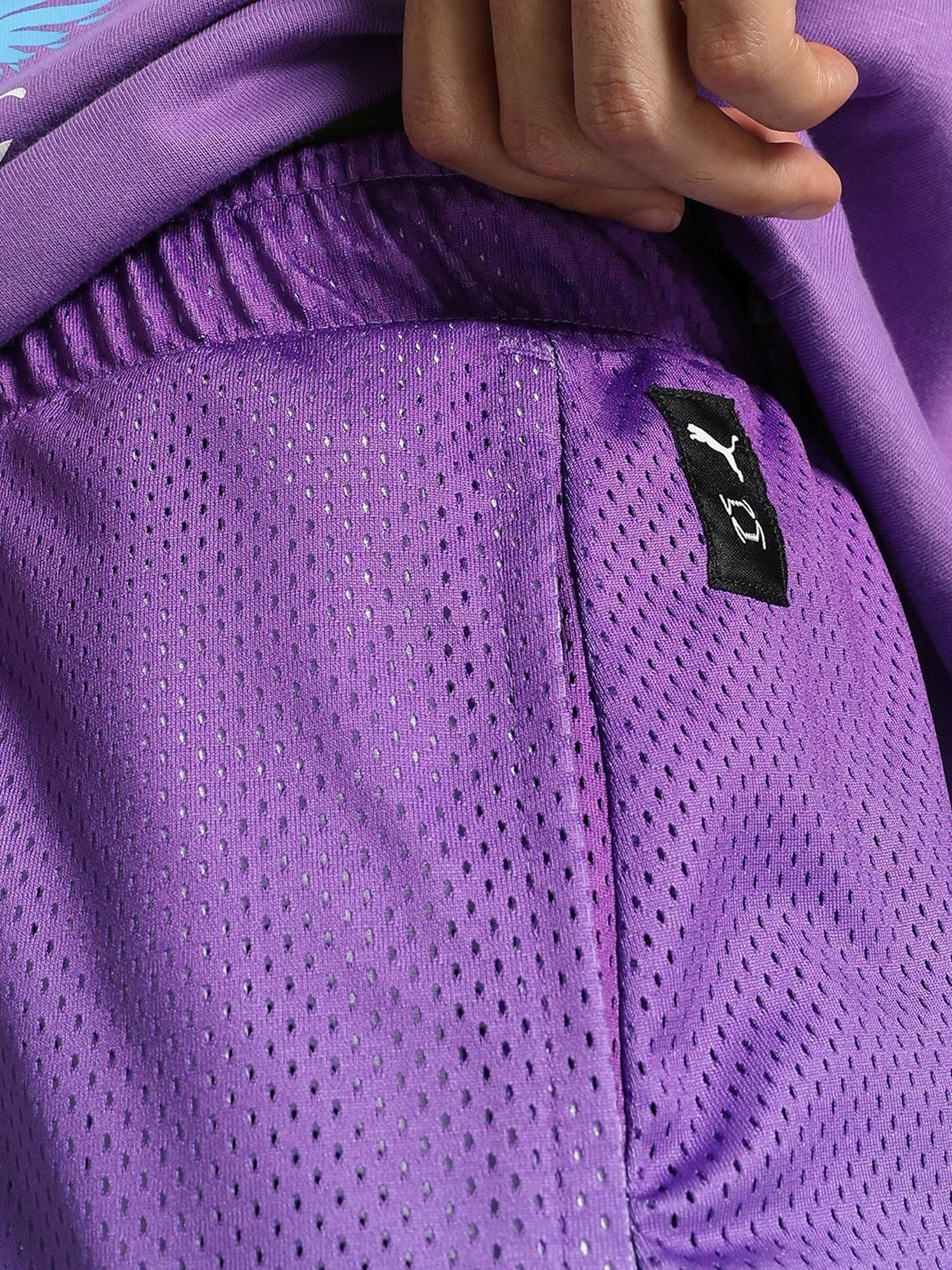 Puma MELO X CHAROLETTE Purple Glimmer Regular Fit Printed Sports Shorts