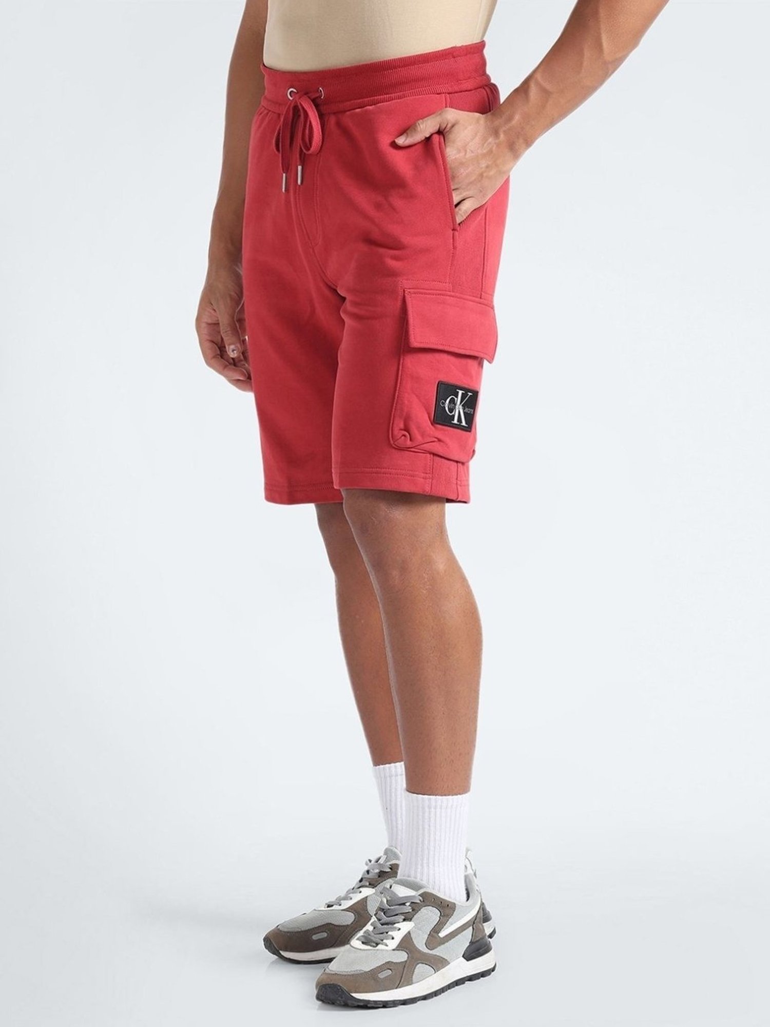 Calvin Klein Jeans Garnet Cotton Regular Fit Shorts