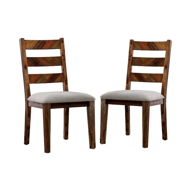 Set of 2 Larkin Upholstered Dining Chairs Light Oak - HOMES: Inside + Out