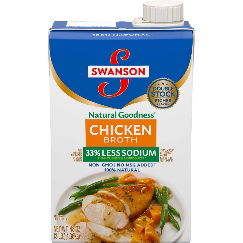 Swanson Natural Goodness Chicken Broth Carton - 48fl oz