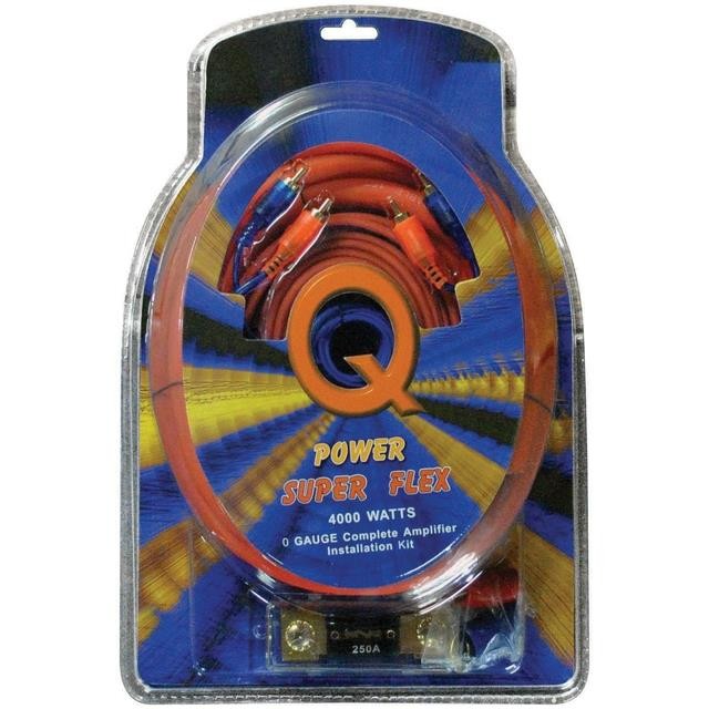 Qpower 0 Gauge Amp Kit Super Flex 0GAMPKITSFLEX