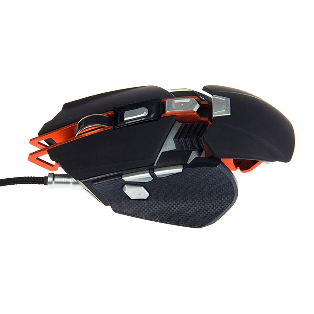 Original Ajazz GTX 7 Buttons Wired Gaming Mouse Ergonomic 4000 DPI Adjustable for Wrist Pad and Weight Durable Mechanical Mouse