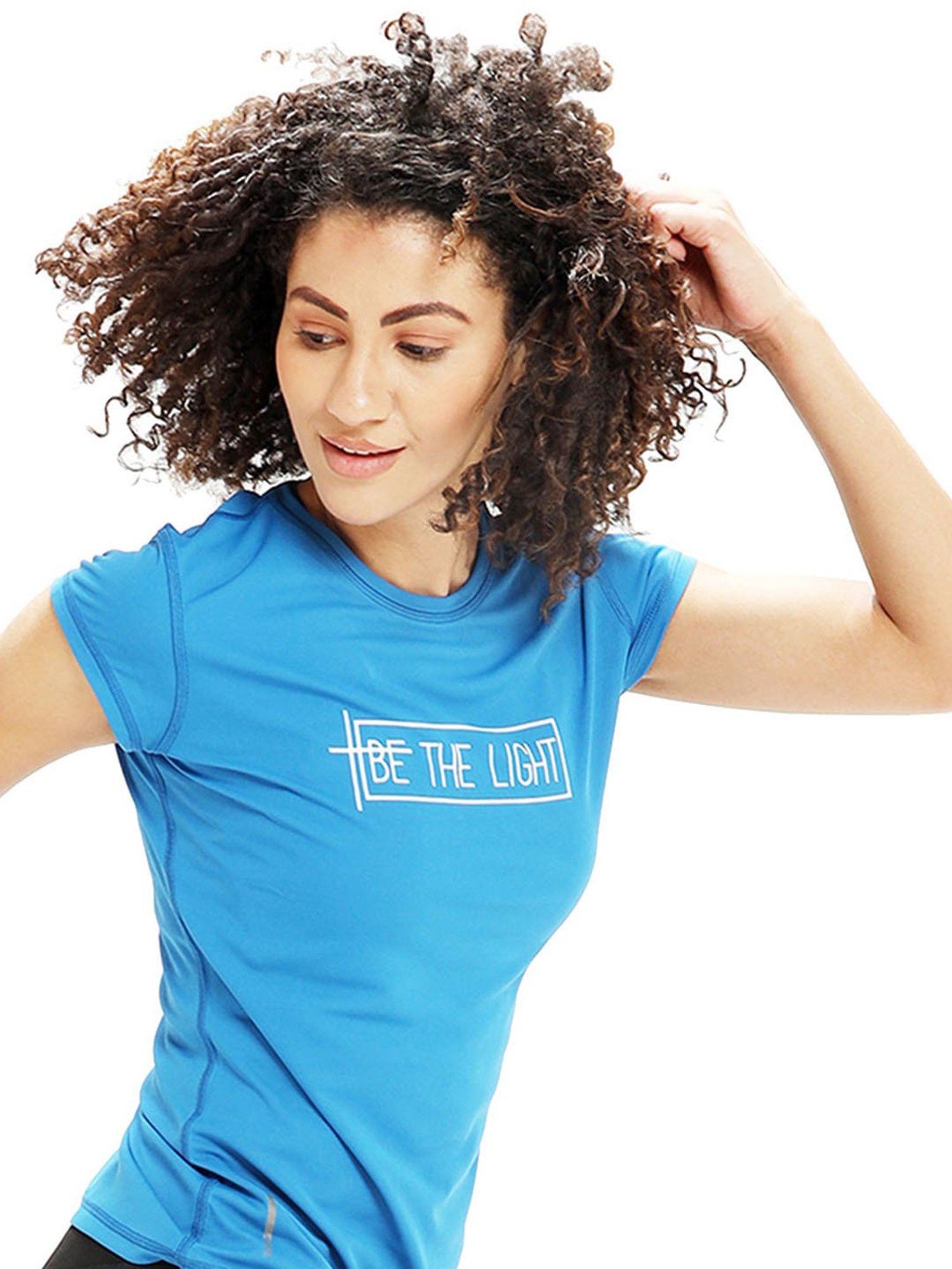 Shrey Blue Printed T-Shirt