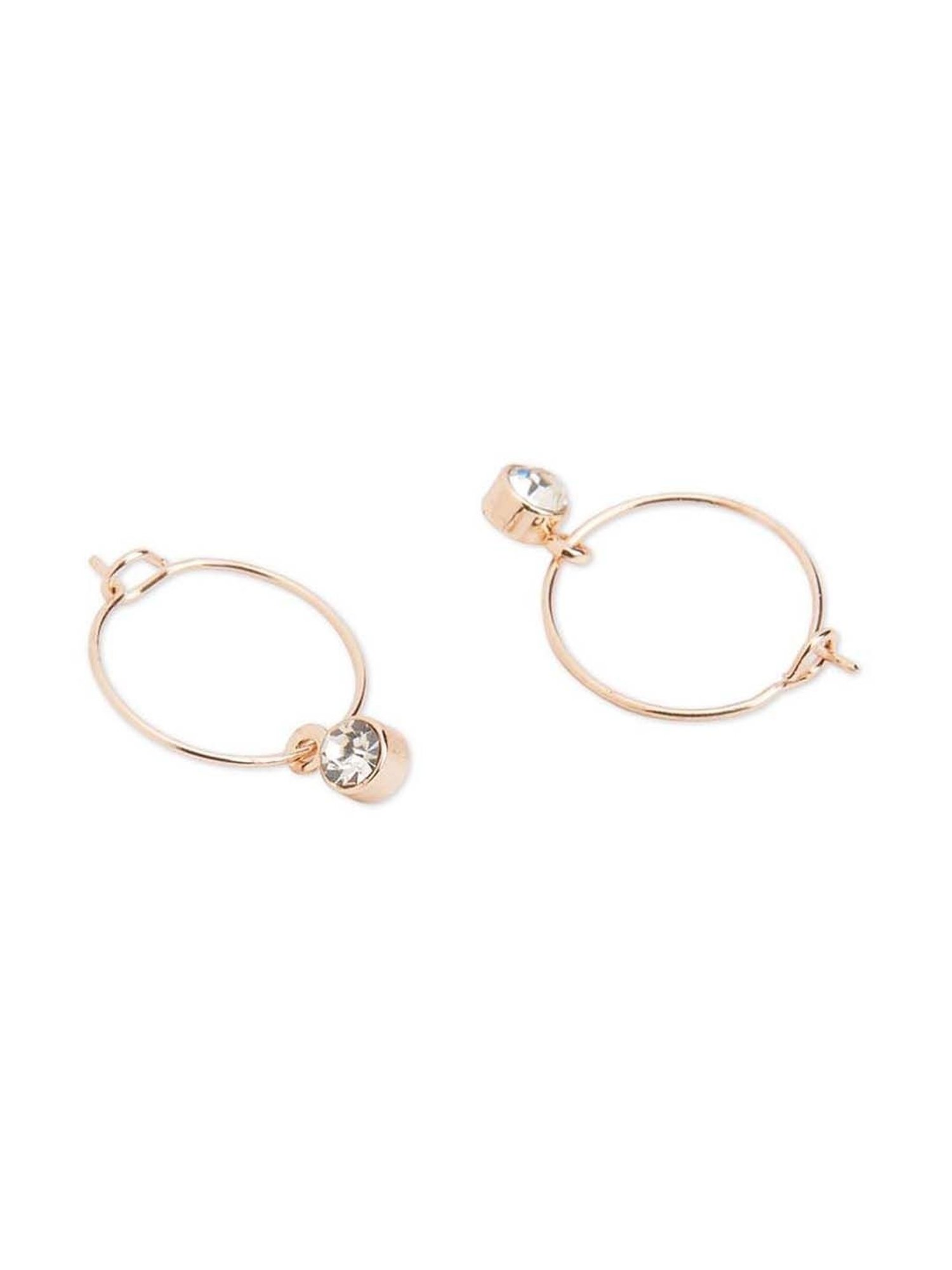 Accessorize London Women's Rose Gold  Simple Hoop Earrings- Set of 3