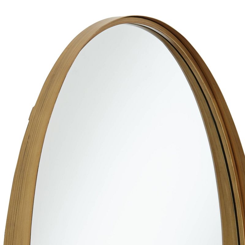 Noble Park Harnes Gold 24 1/4" x 36" Oval Wide Lip Wall Mirror