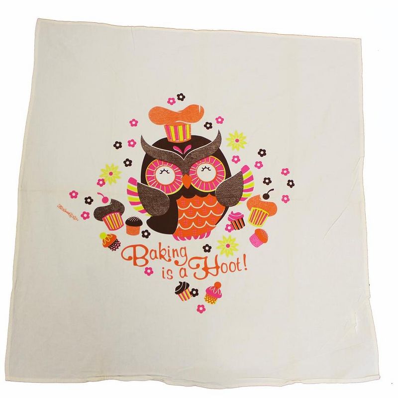 Crowded Coop, LLC Flour Sack 30"x30" Kitchen Towel - Baking is a Hoot