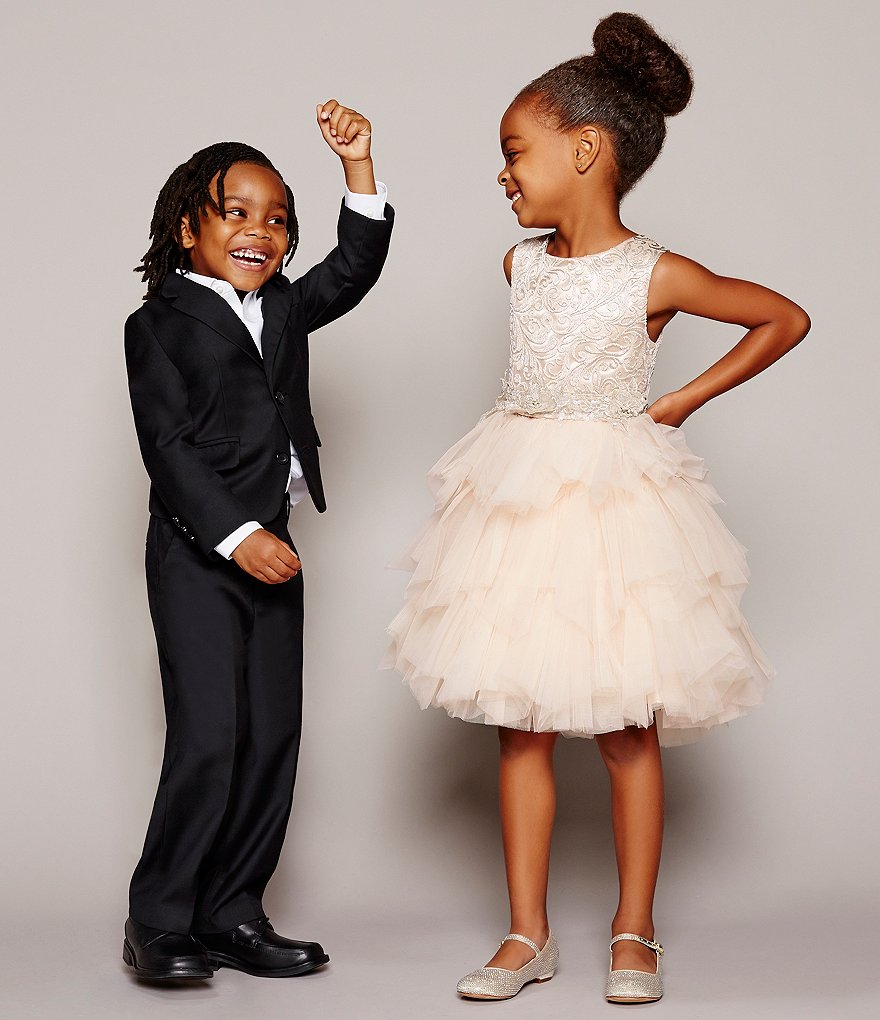 Class Club Gold Label Little Boys 2T-7 Sharkskin Dress Pants