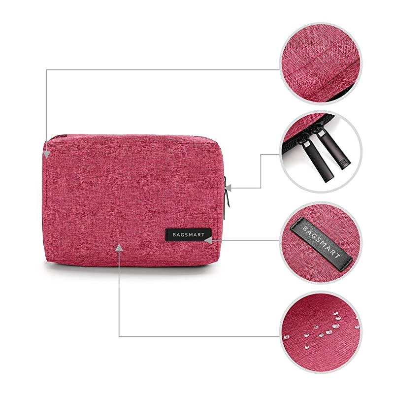 Electronic Organizer Small Travel Cable Organizer Bag for Hard Drives, Cables, Phone, USB, SD Card, Black