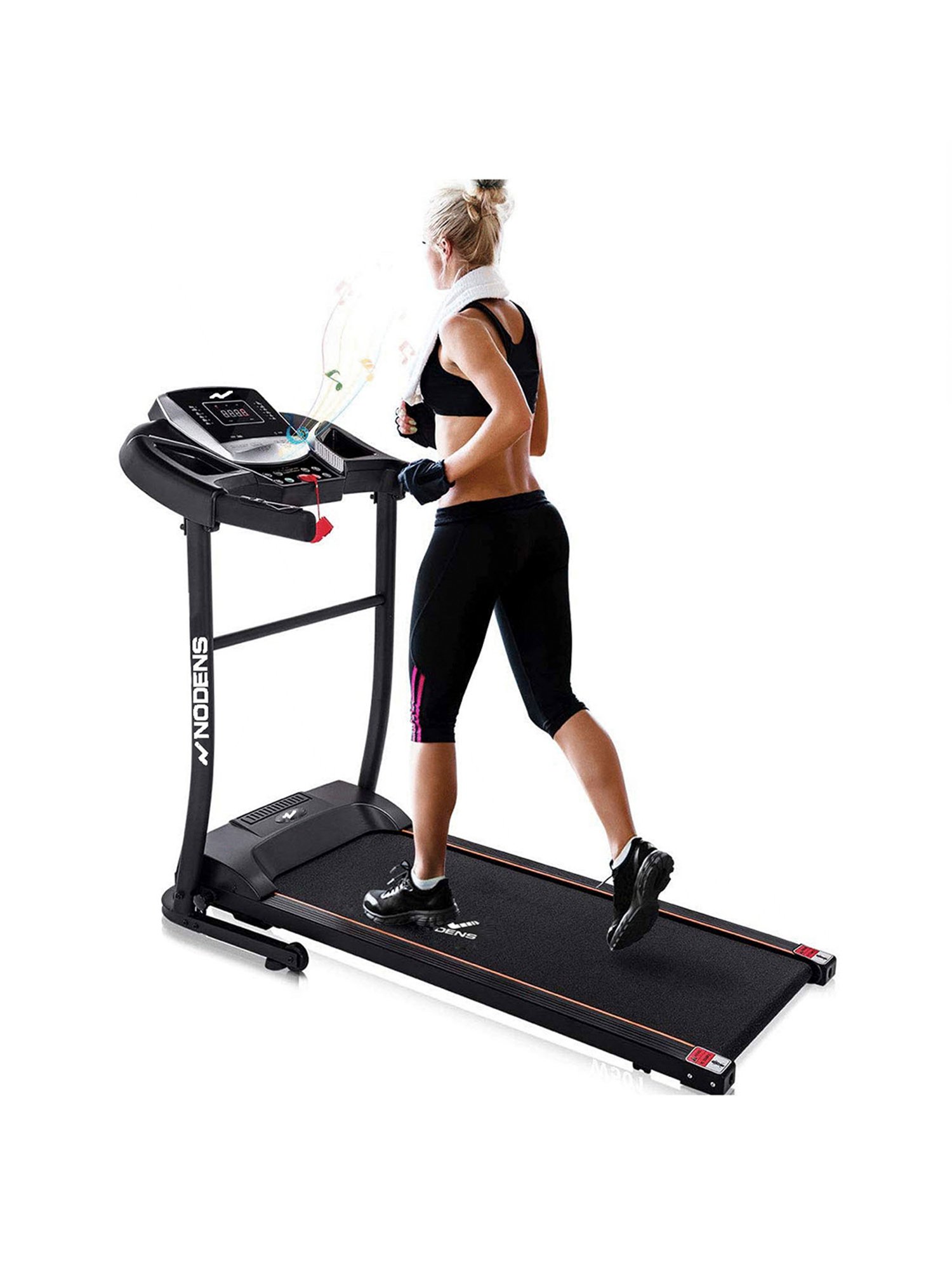 NODENS Fitness Black Automatic Fitness Treadmill (2.0 HP Peak)