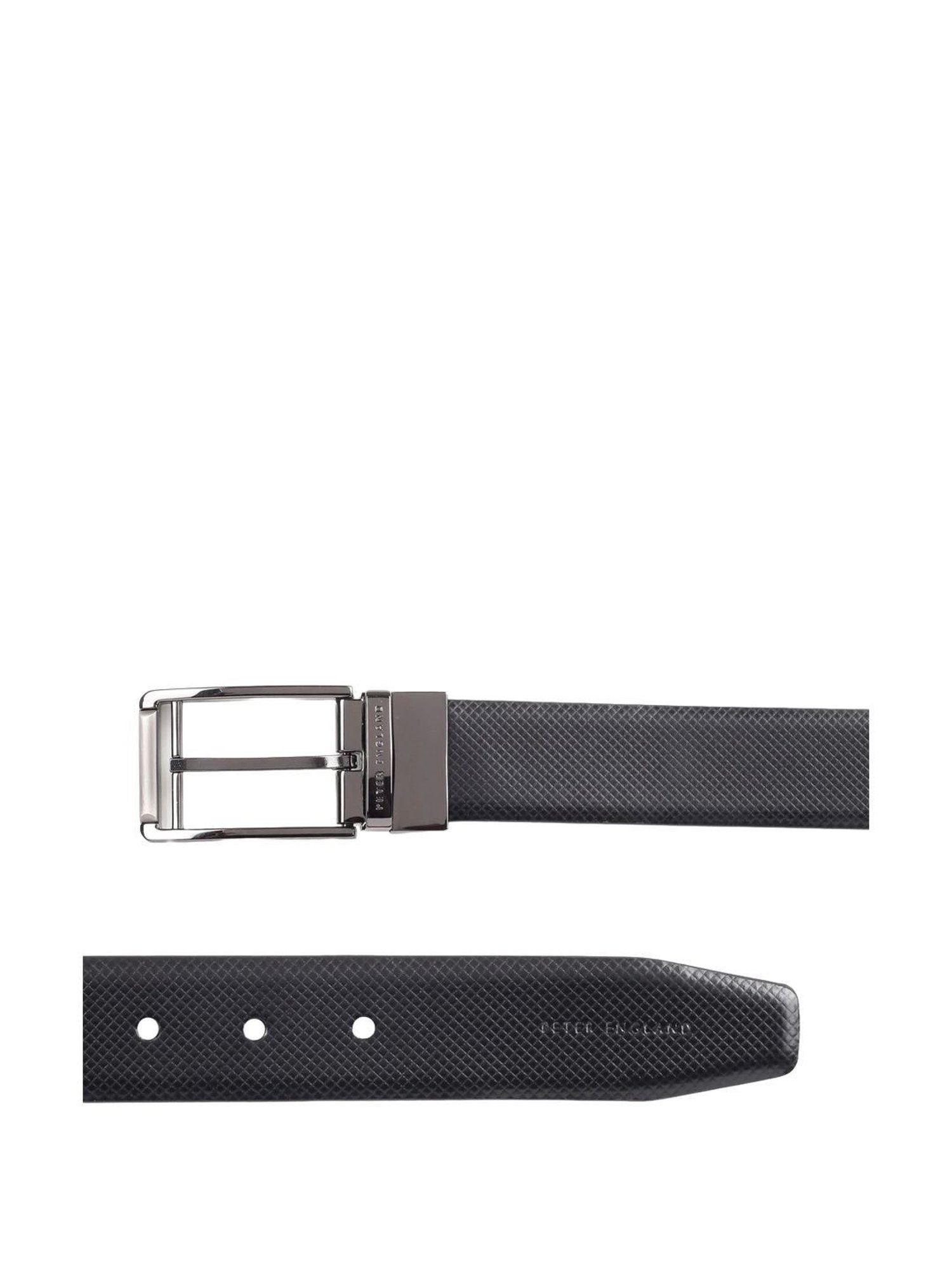Peter England Black & Brown Leather Reversible Belt For Men