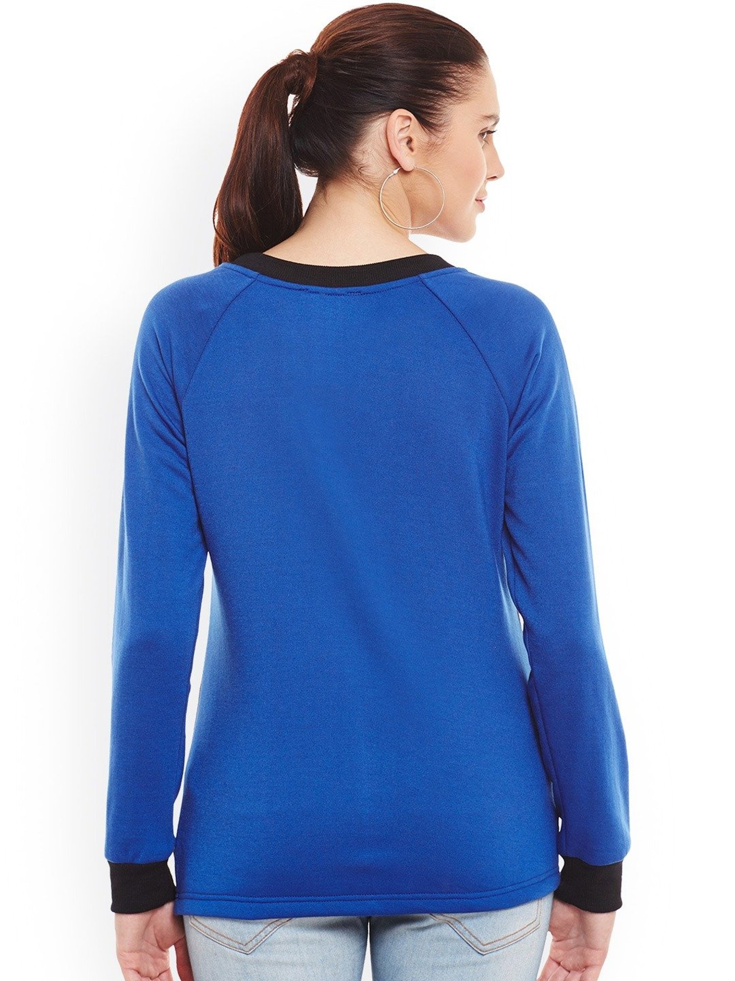 Belle Fille Blue Full Sleeves Sweatshirt