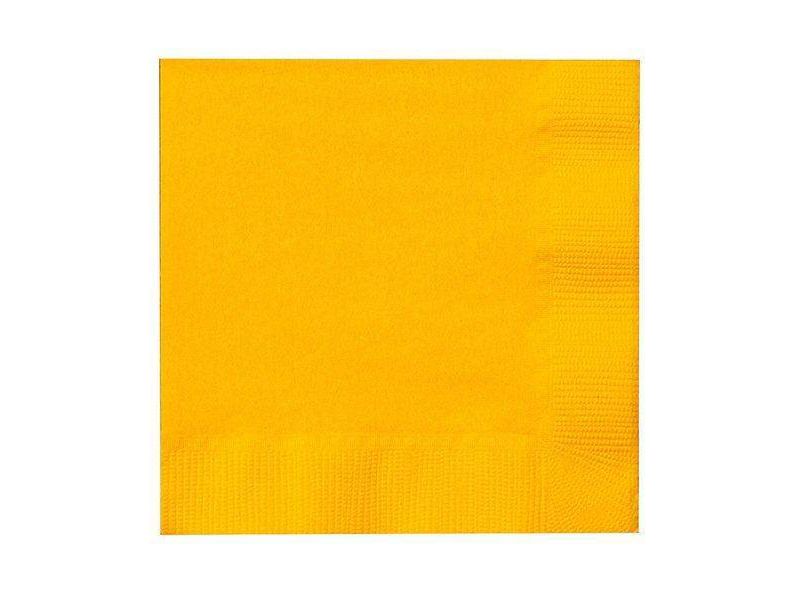 50ct Yellow & White Polka Dot Cocktail Beverage Napkin
