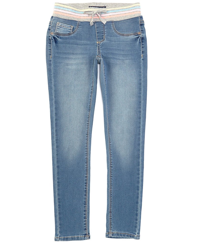 Hippie Girl Big Girls 7-16 REPREVE Striped Lurex Ribbed-Waistband Jeggings