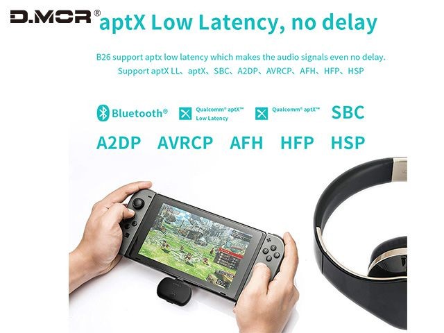 Bluetooth Audio Adapter,  Bluetooth Audio Adapter for Bluetooth Streaming, Multipoint Bluetooth connectivity and Long-range wireless,Nintendo switch Bluetooth transmitter adapte M